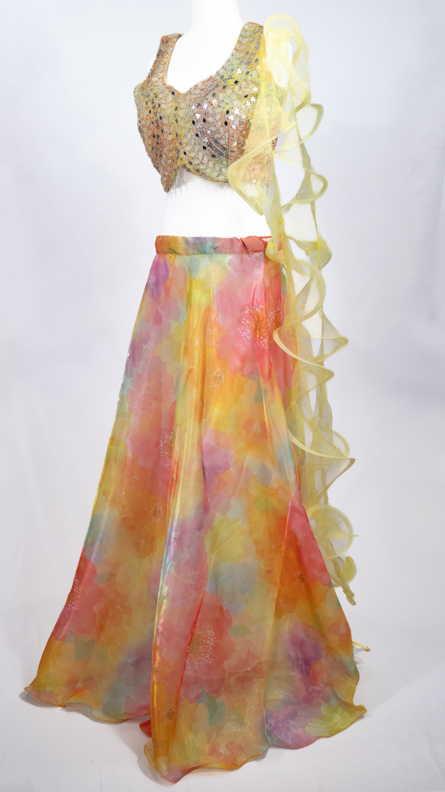 Blooming Organza Lehenga Set