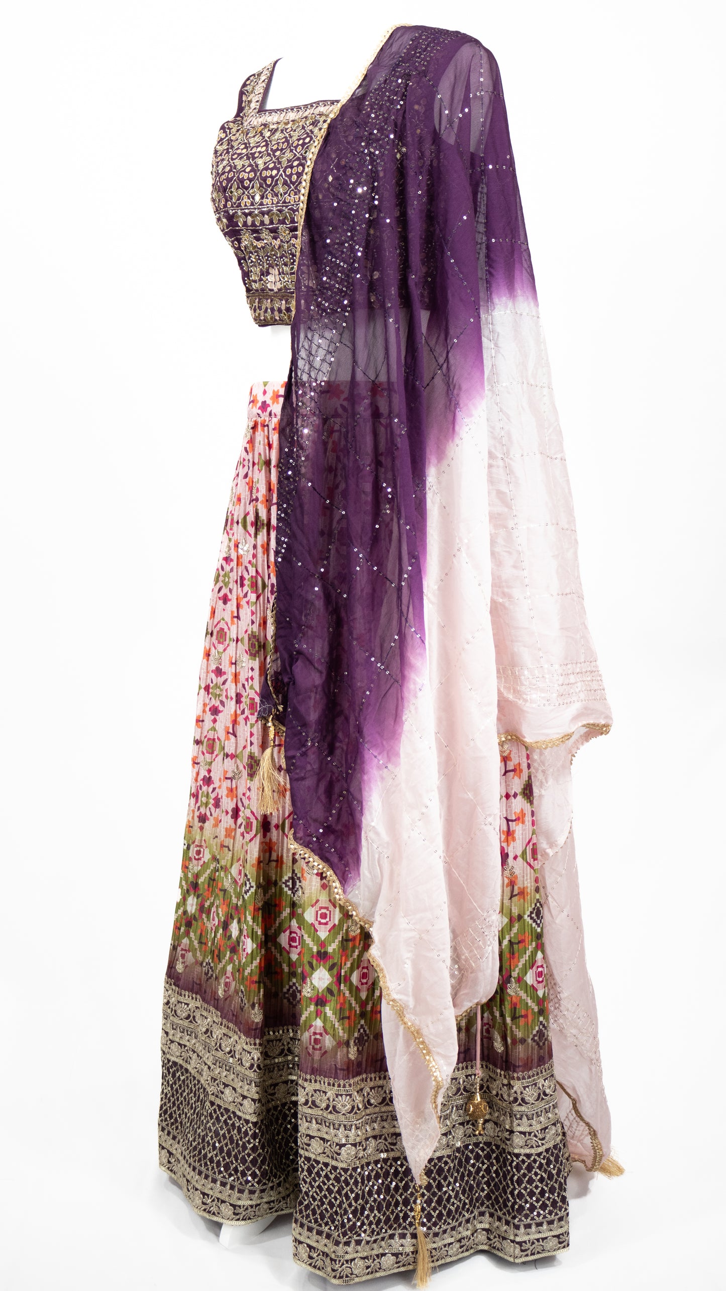 Violet Lehenga Set