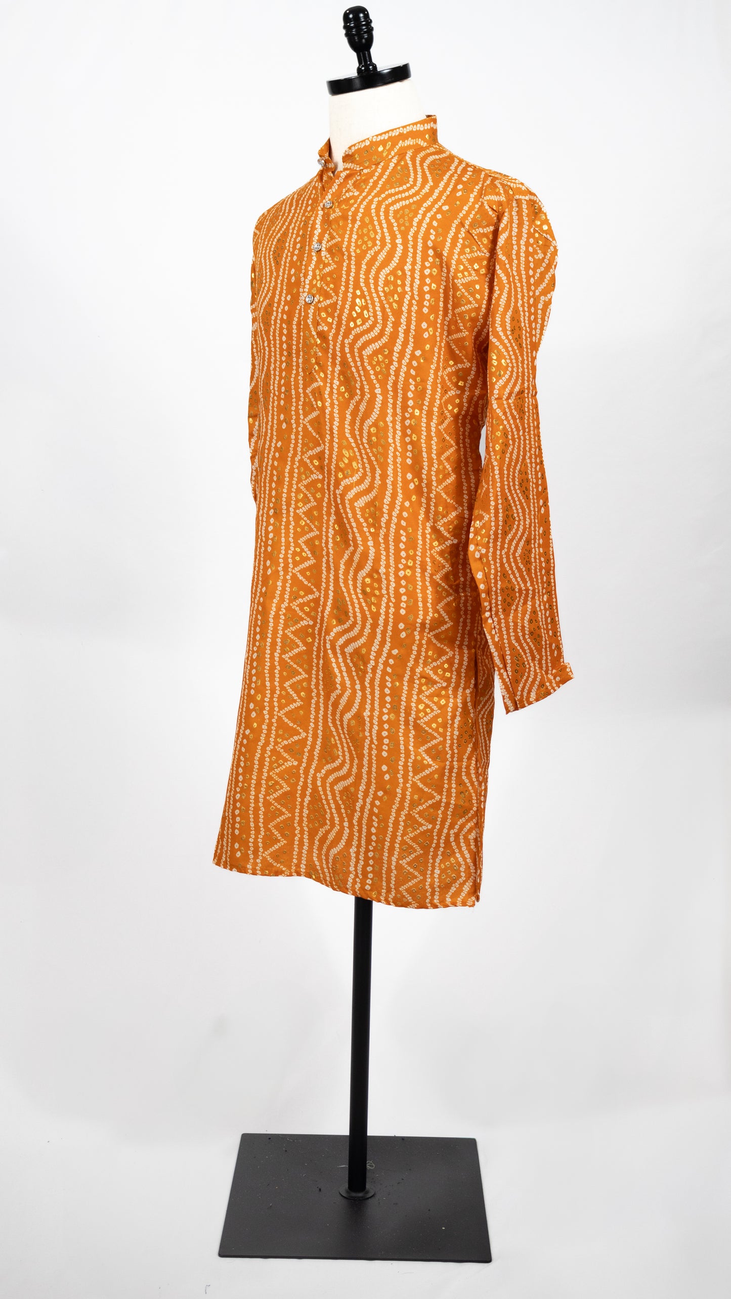 Mustard Yellow Bandhani Kurta Set