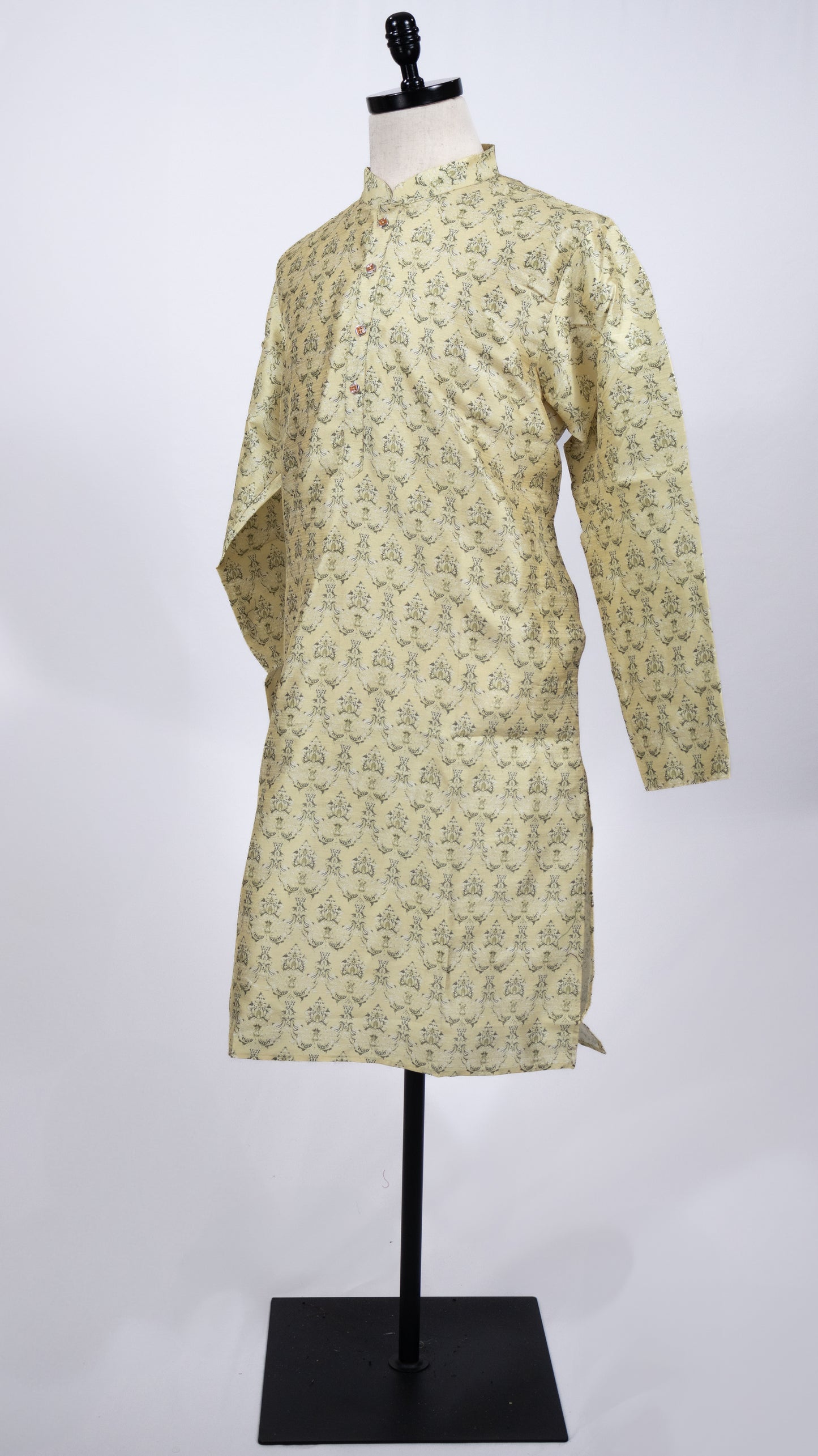Light Yellow Printed Kurta Set