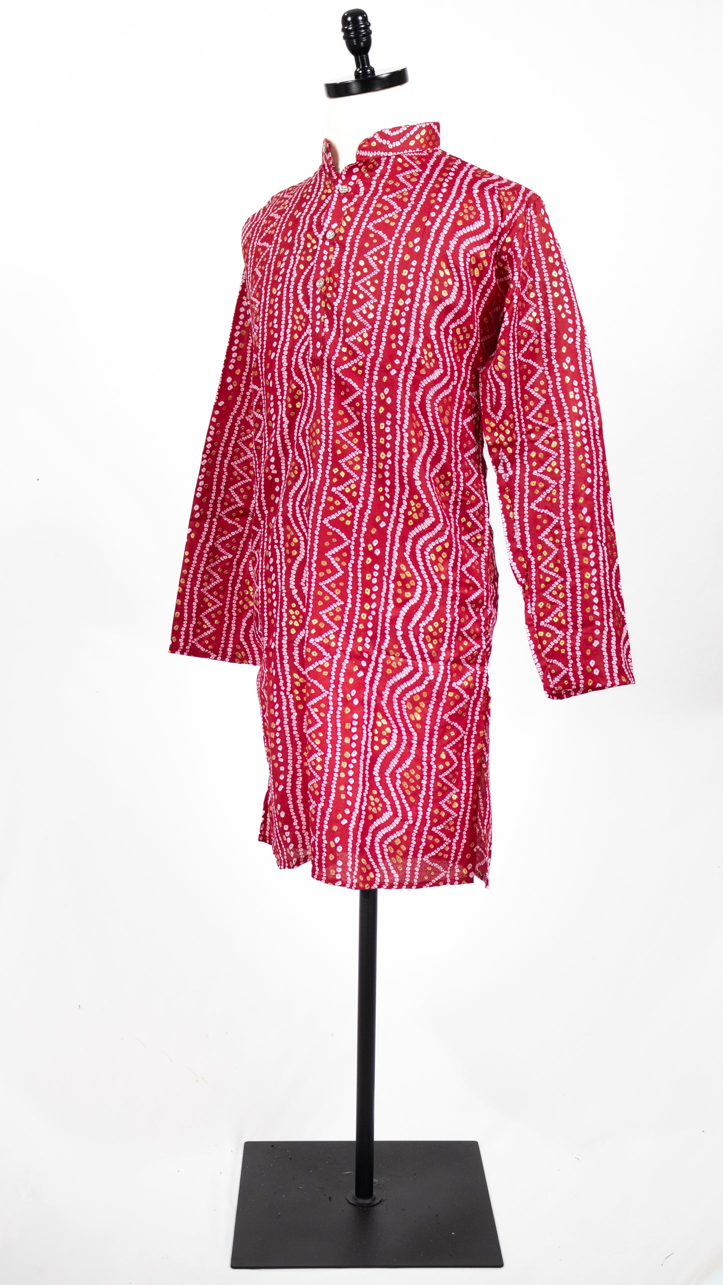 Red Bandhani Kurta Set