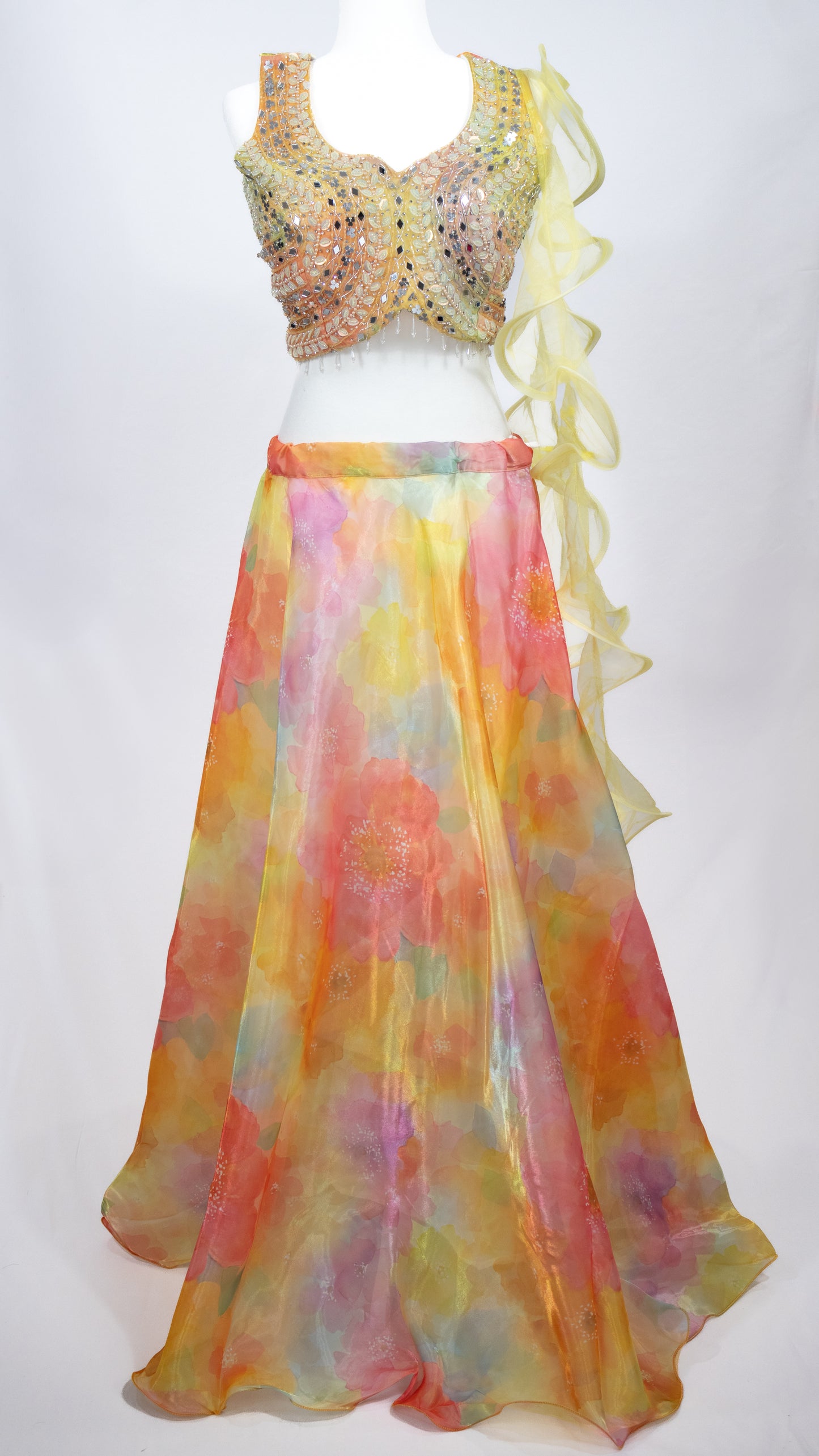 Blooming Organza Lehenga Set