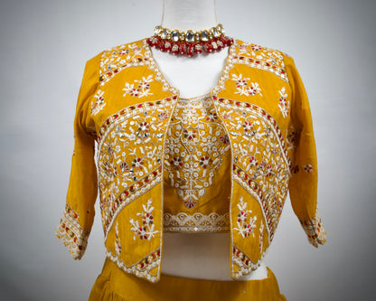 Yellow Lehenga Set with Jacket