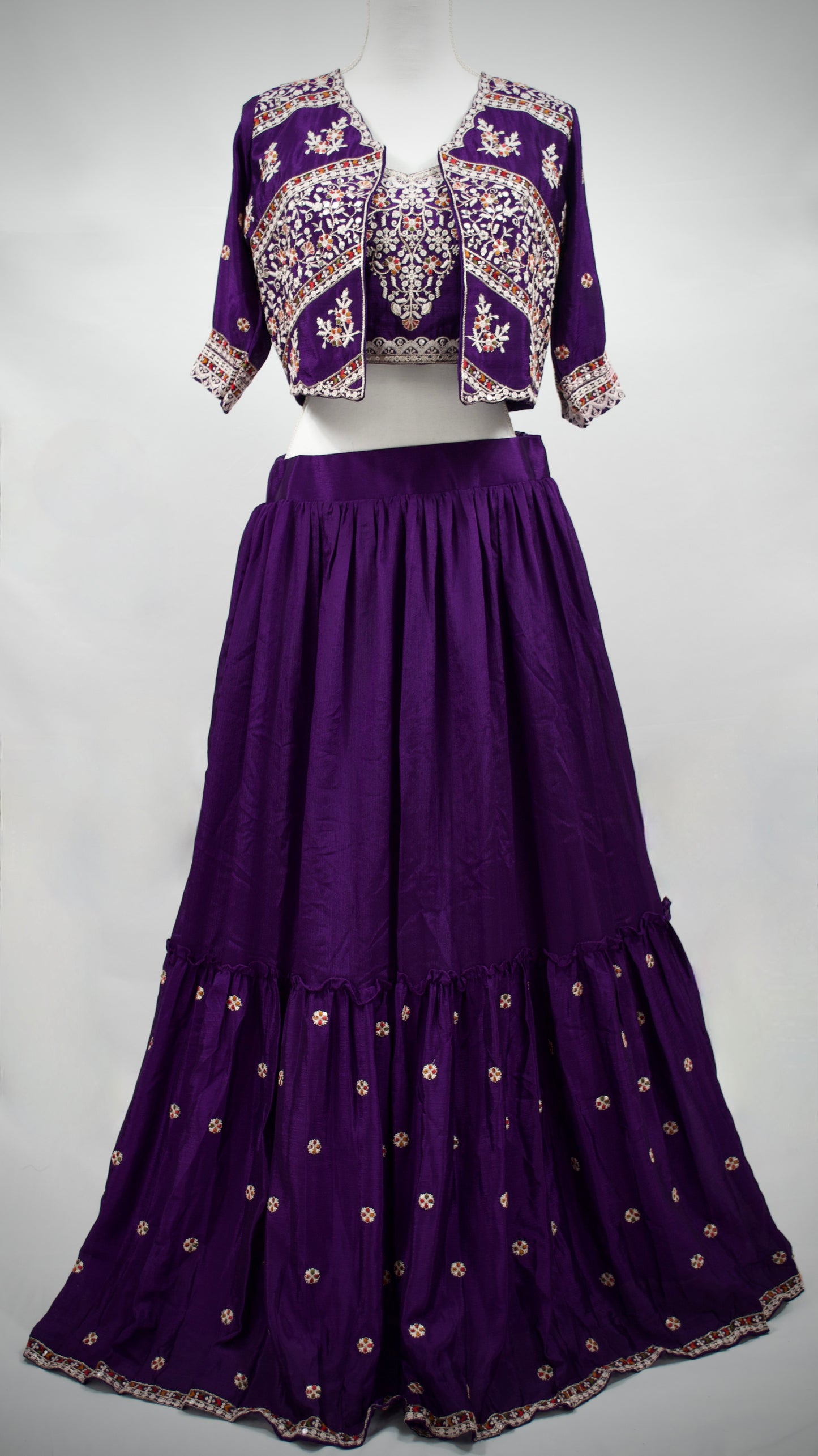 Purple Lehenga Set with Jacket