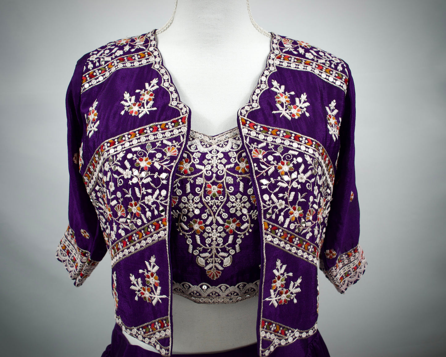 Purple Lehenga Set with Jacket