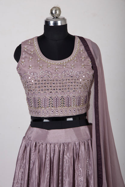 3 Piece Ombre Purple Lehenga