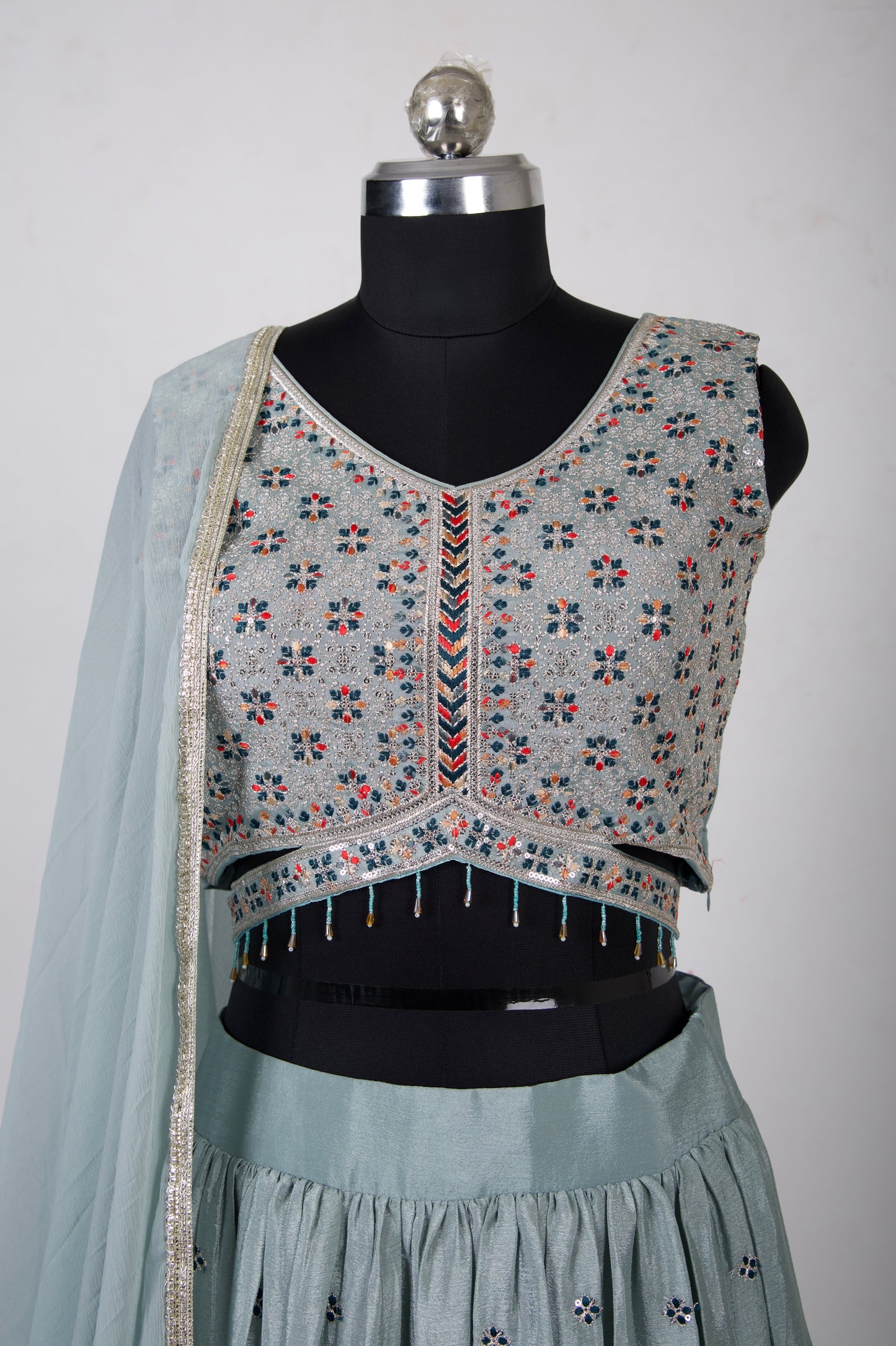 3 Piece Seafoam Green Lehenga