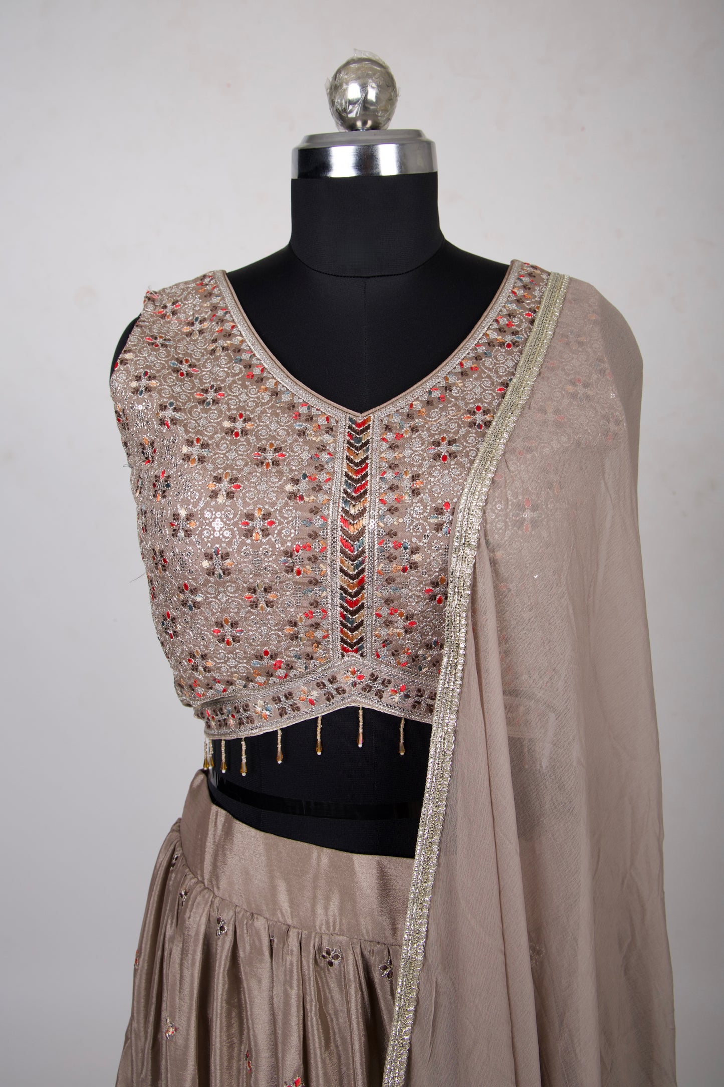 3 Piece Coffee Tan Lehenga