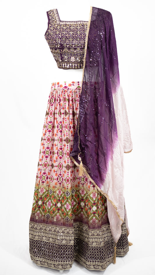 Violet Lehenga Set