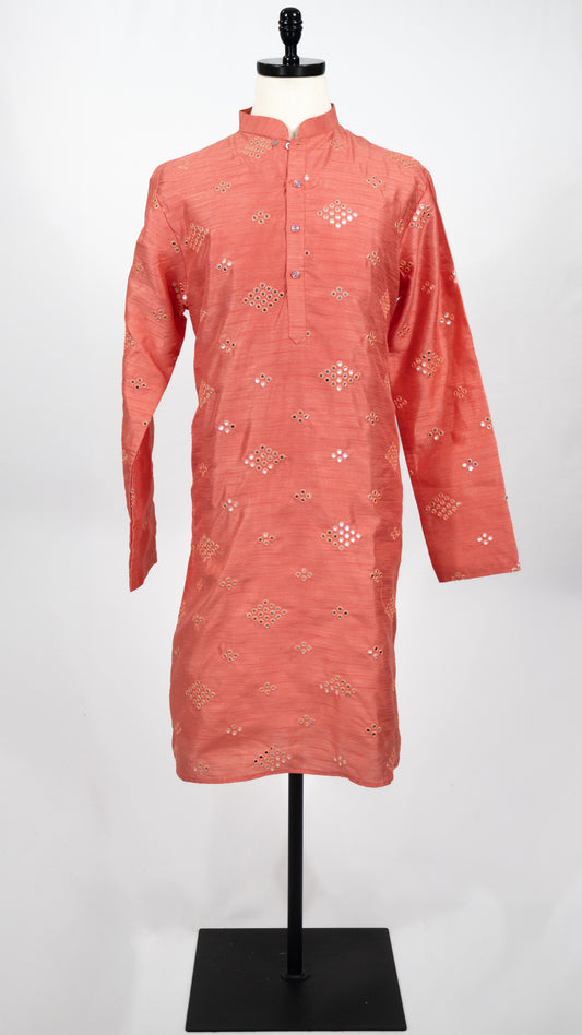 Peach Pink Kurta Set